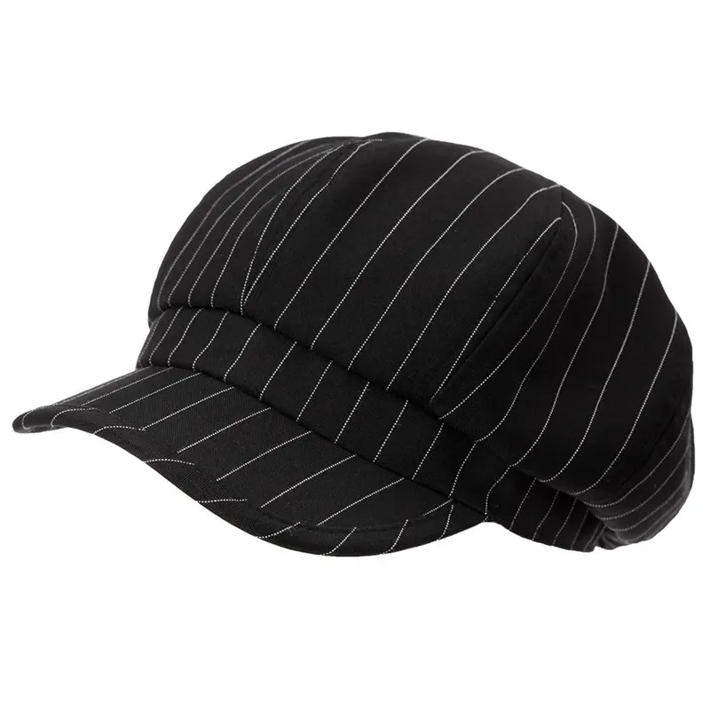 

Womens Newsboy Cabbie Painter Baker Boy Cap 8 Panel 56-59CM Adjustable for Spring Summer black