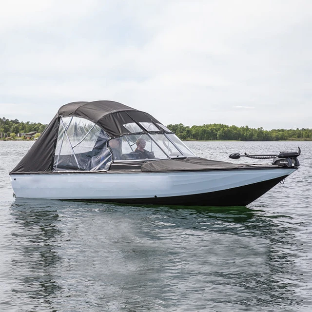 Ecocampor New Luxury 19ft Aluminum Bass Boat with Console and Windscreen for Sale