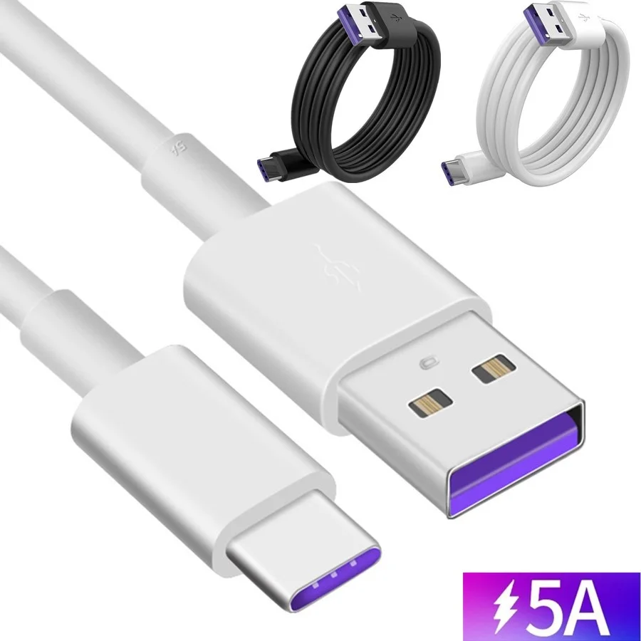 

200 шт. 5A Сверхбыстрая Зарядка Тип c USb-C зарядное устройство для передачи данных USB кабель 1 м 2 м 3 м провод для Samsung S20 S21 htc lg Huawei P30 P40