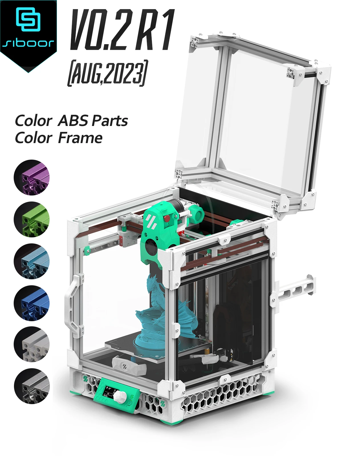 3D-принтер VORON 0.2 Mini Stealthburn Desktop Klipper PI FDM DIY Corexy R1 Комплект 3D-принтера с закрытыми
