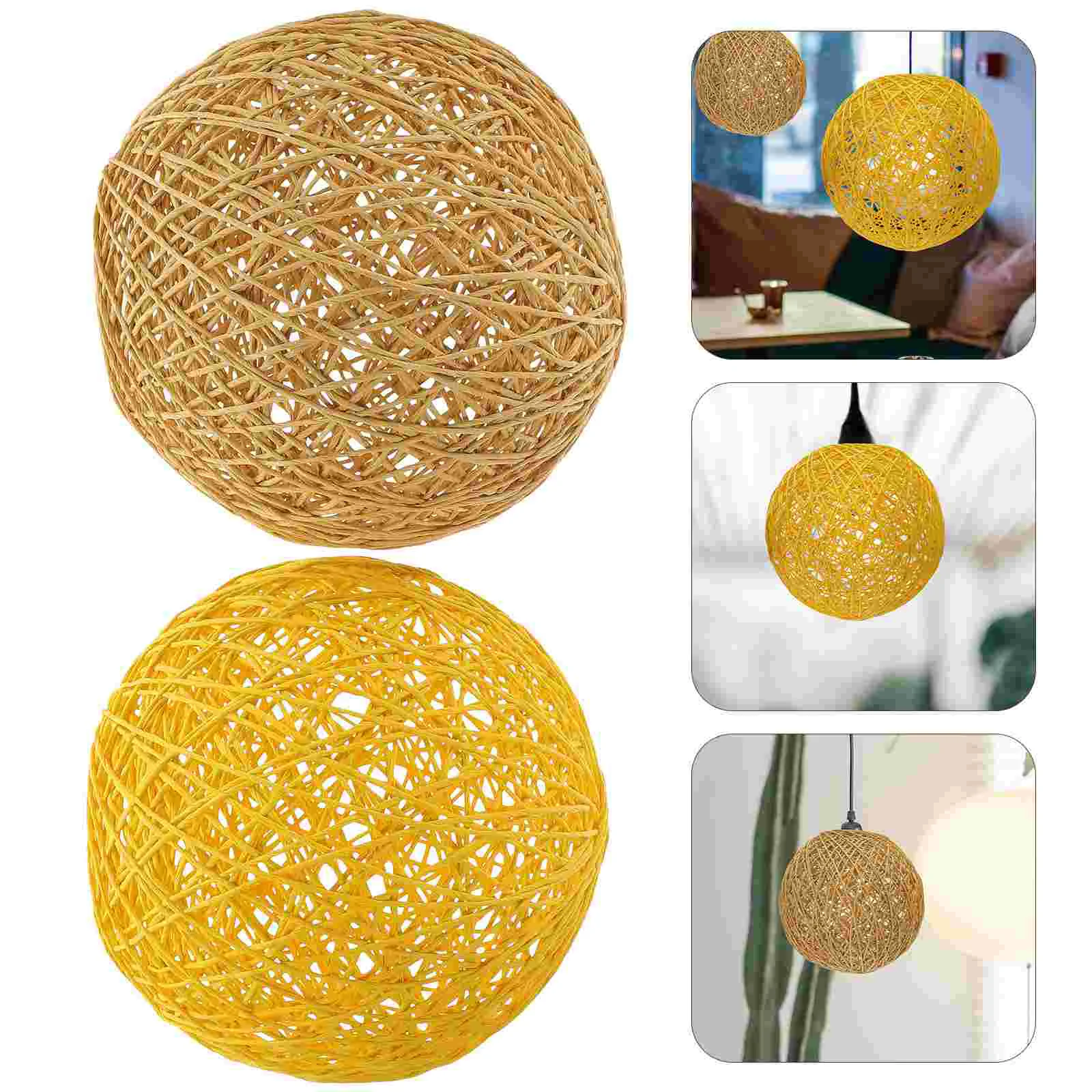 

Сменный абажур из ротанга с круглым светом