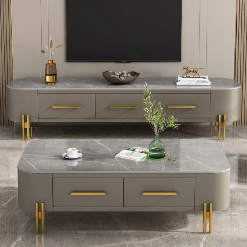 

Luxury Rectangular Coffee Tables Gold Design Unique Premium Coffee Tables Nordic Photobooks Muebles Para El Hogar Home Furniture