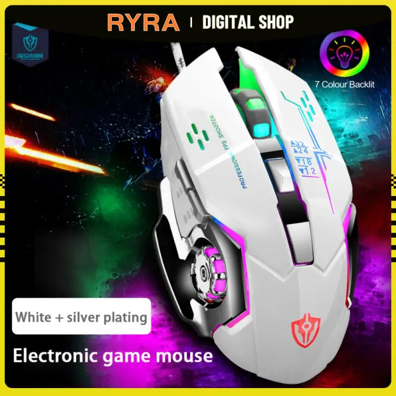 

RYRA Professional 3200 DPI Gaming Mouse 6 Buttons LED Photoelectric Optical USB Wired Mice For Pro Gamer High Quality Computer
