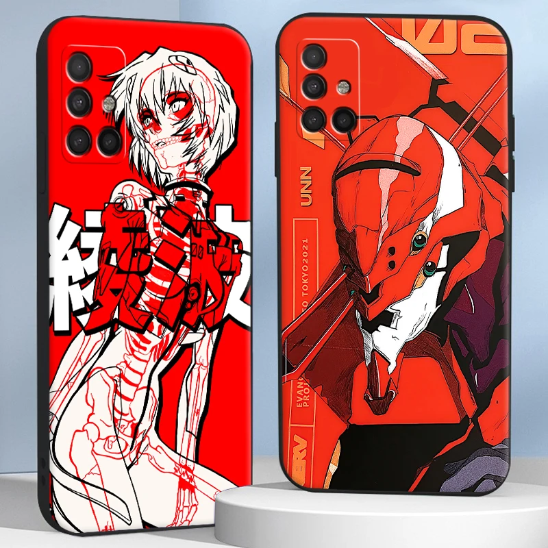 

EVANGELION Anime Phone Cases For Samsung A51 5G A31 A72 A21S A52 A71 A42 5G A20 A21 A22 4G A22 5G A20 A32 5G A11 Luxury Ultra