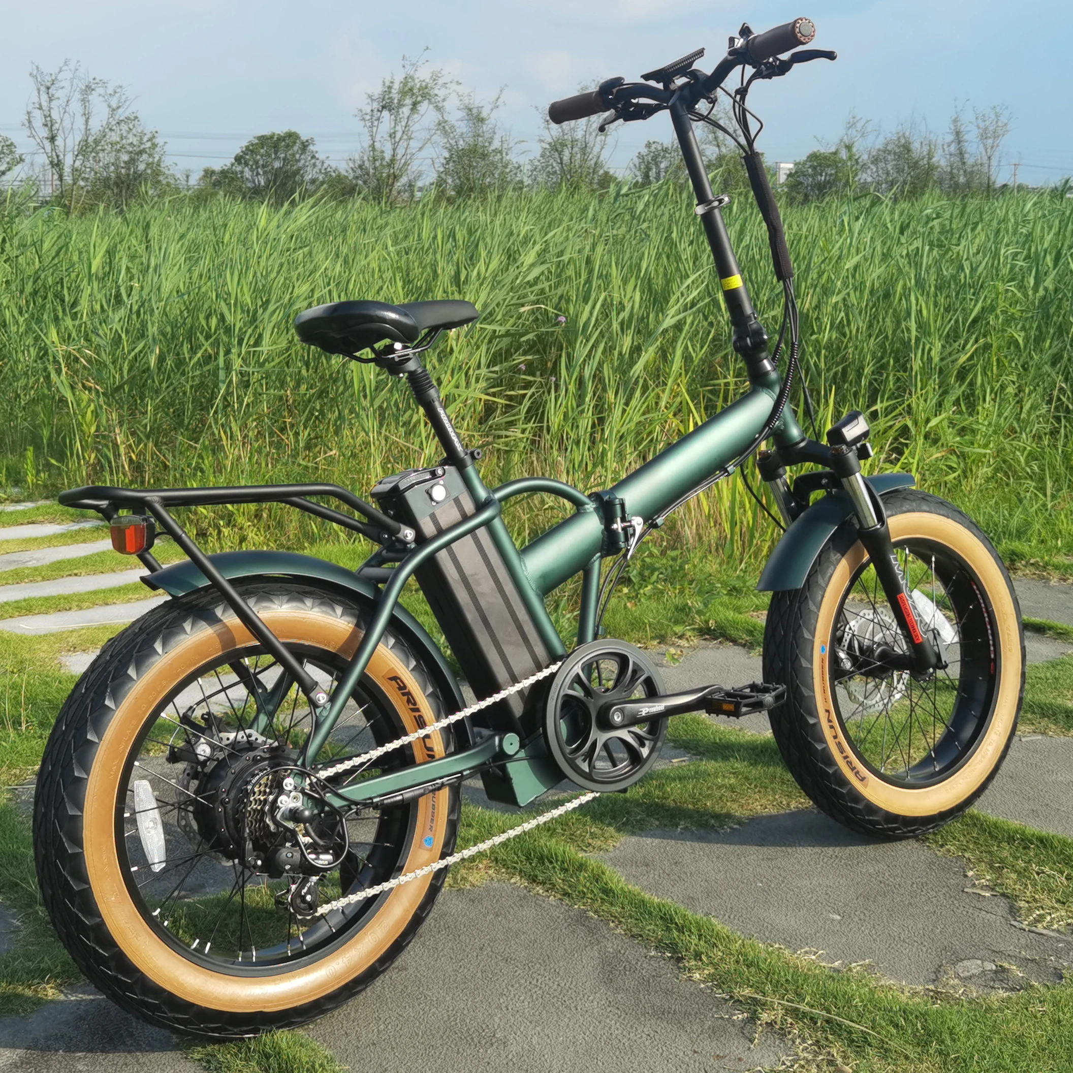 Складной электрический велосипед 48 В 750 Вт распродажа с толстыми шинами 20 ''* 4