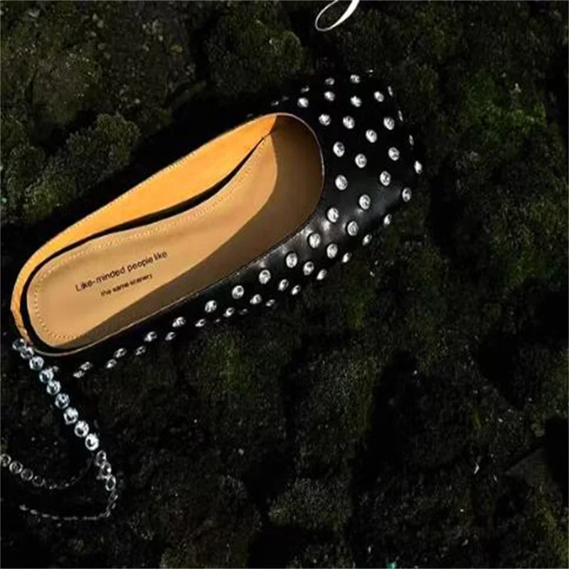 Женские туфли со стразами женская обувь на Плоском Каблуке женские мюли с