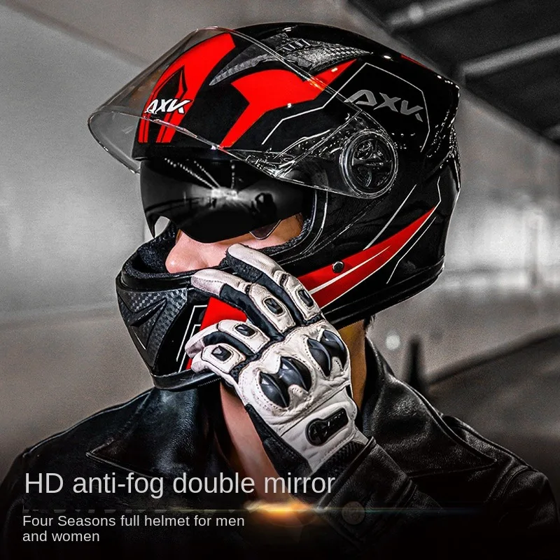 

Unisex Motorcycle Helmet DOT Certification Double Lens Cross Section Helmet Safety Modular Flip Helm Helmet With Visor