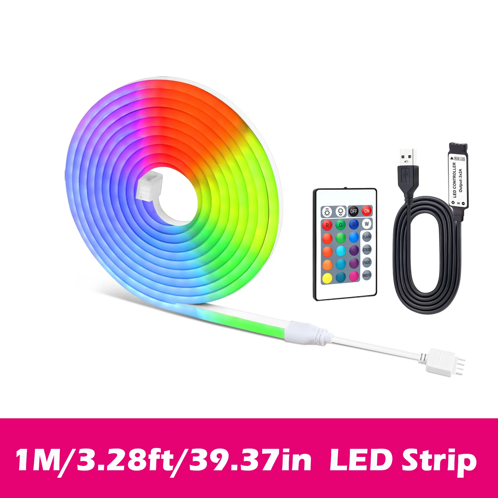 

RGB светодиодная лента USB 5В 1 метр