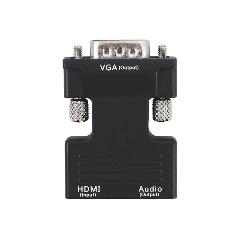 

3.5mm Stereo Audio Cable HDMI To VGA Adapter Converter Adapter Metal + ABS