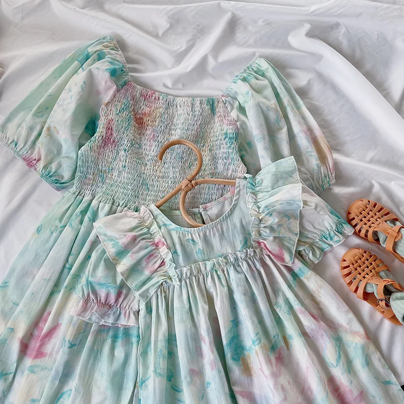 

Family Matching Clothes Summer Floral Dress Mother Daughter Dress Women Dress Baby Girl Cute Dress