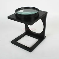 110mm large three folding plastic magnifying glass hd optical desktop magnifying glass reading jewelry identification