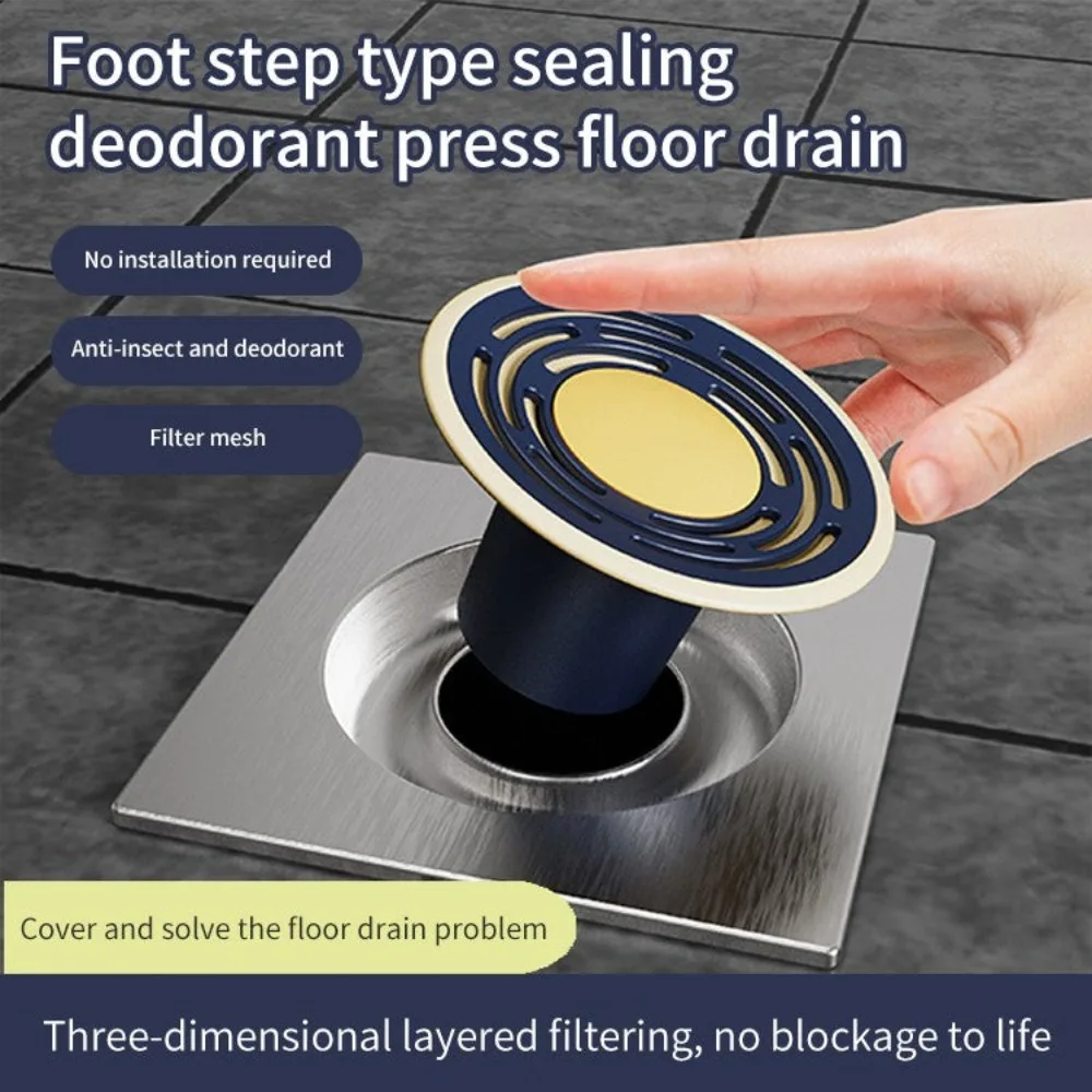 

Useful Colander Sewer Shower Drainer Insect Proof Seal Floor Drain Core Press-Type Anti odor Drain Cover