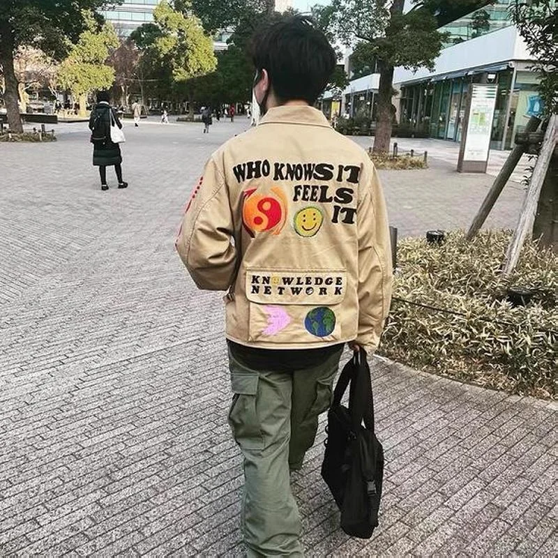 

22SS Personalized Pattern Embroidery 100% Cotton EU Size CPFM.XYZ Jackets Men Women Streetwear Autumn Winter