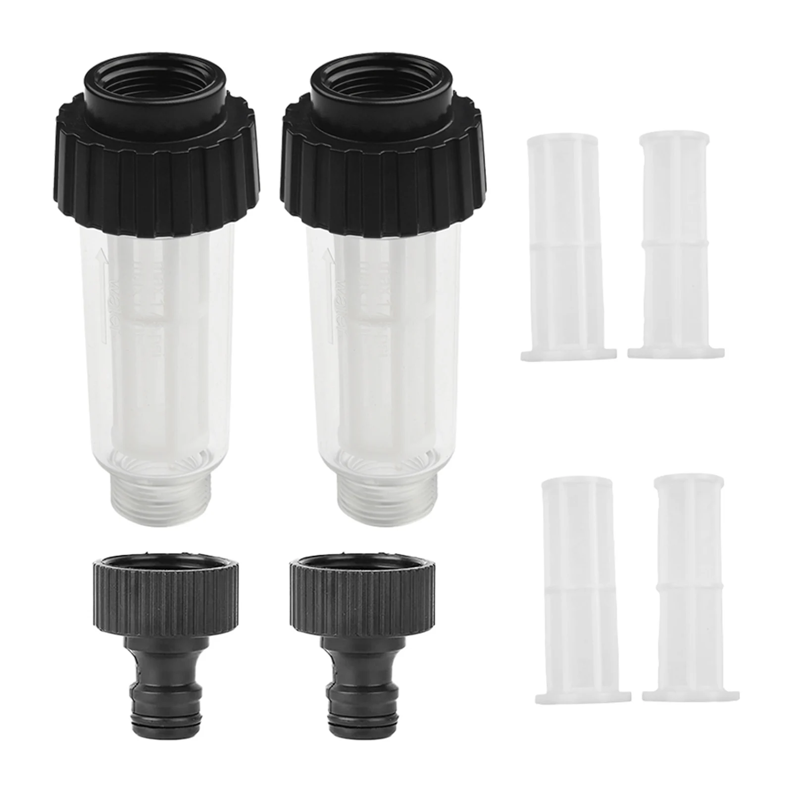 

8pcs/set Water Filter Garden Hose 3/4 Inch Water Pre-Filter Water Filter Set With 4Filter Inserts 2 Quick Adapters