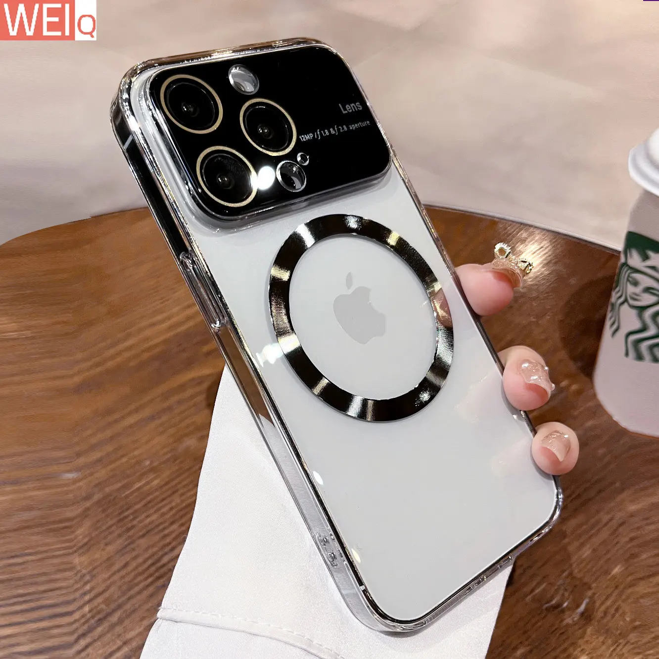 

Чехол с гальваническим покрытием для iPhone 14 Pro Max, защитный чехол Magentic для IPHON 12 13 Pro Max, беспроводное зарядное устройство Magsafe