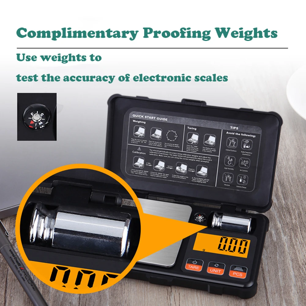 Компактные высокоточные цифровые электронные весы 50 г/0 001 г карманные