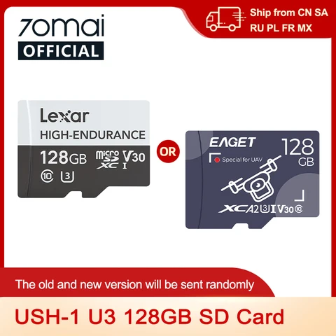 HIGH-ENDURANCE Micro SD 32 ГБ 64 ГБ 128 ГБ TF-карта USH-3 для 70mai 4K Dash Cam A810 A800SE A800S A510 A500S M310 S500 EAGET Card