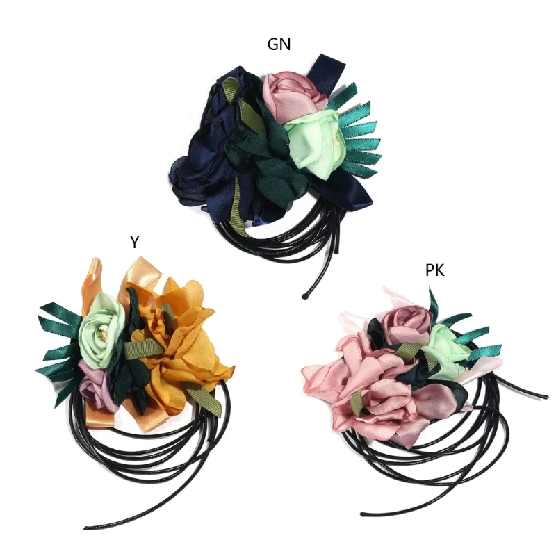 

Rose Collar Flower Necklace for Women Wedding Bridal Temperament Jewelry
