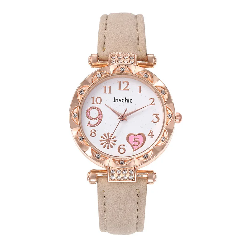 

Starfish Dial Versatile Women's Watch Ins Fashion Leather Strap Wristwatch Relojes Para Mujer Dropshipping Diamond Inlay Clock