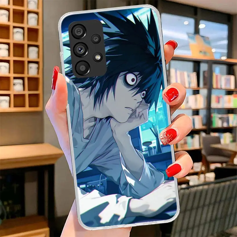 Фото Чехол для телефона N-Note D-Death L Lawliet для Samsung Galaxy A12 A22 A32 A52 A72 A02S Note 20 Ultra 10 S10 Plus A51 A71 A50 №5