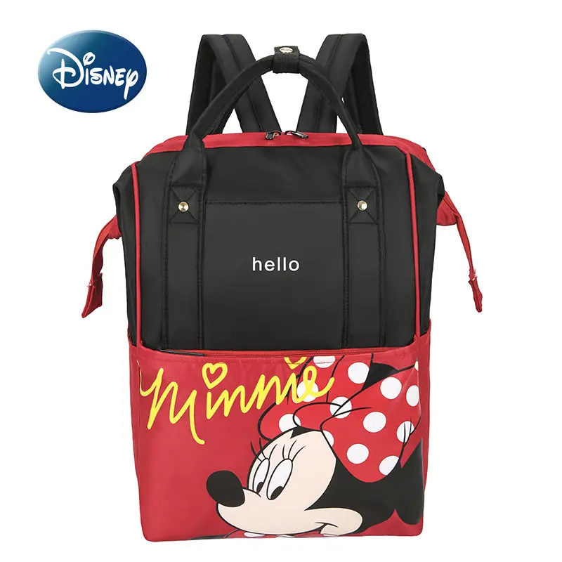 

Disney Minnie New Diaper Bag Backpack Luxury Brand Baby Bag Large Capacity Waterproof Cartoon Fashion Portable Baby Diaper Bag