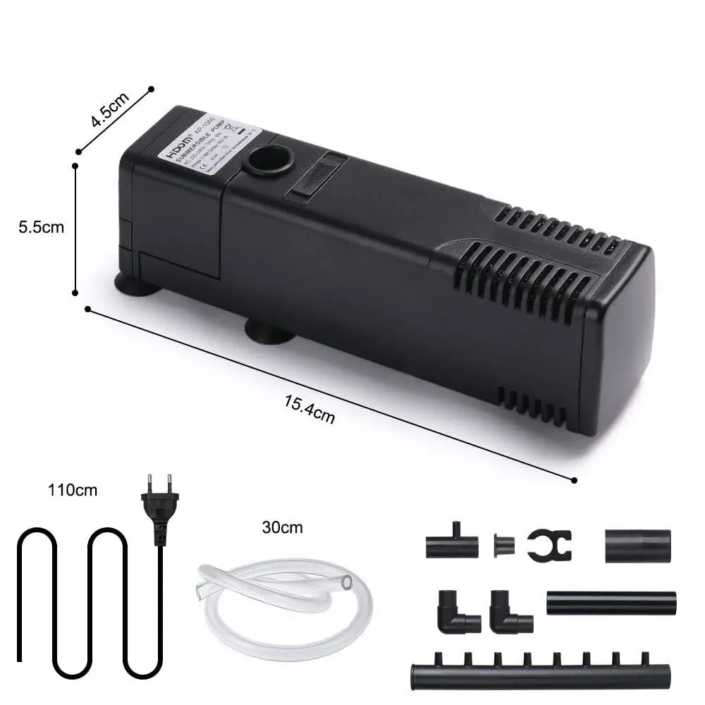 8 Вт фильтр насоса для аквариума насос внутренний подача кислорода 600 л/ч