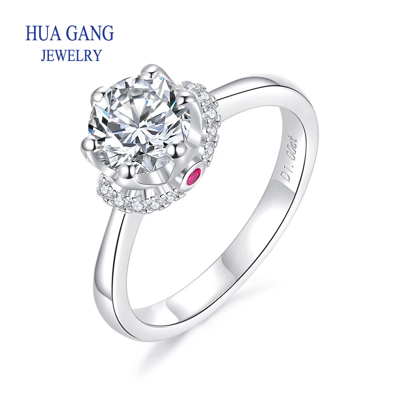 

Wedding Ring Set for Women Bridal Sets Wedding Rings Platinum Plated Silver 1 Carat Moissanite Engagement Promise Rings