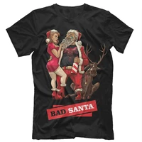 funny bad santa new year t shirt premium cotton short sleeve o neck mens t shirt new s 3xl