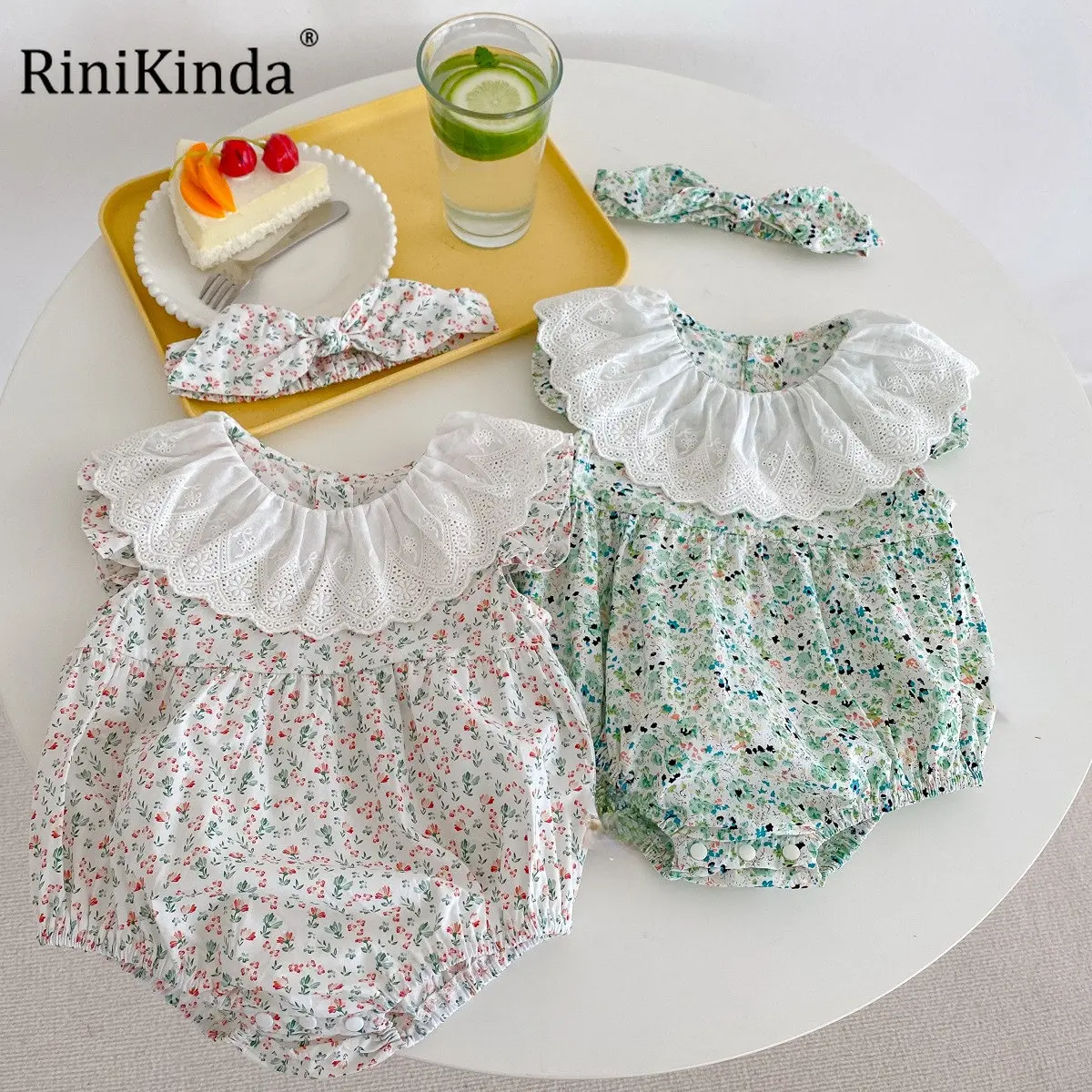 

Комбинезон для новорожденных девочек, цветочный ромпер с оборками, головной убор, боди с длинным рукавом, одежда на весну-лето