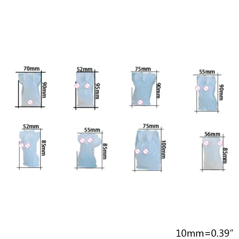 

Handmade 3D Small Body Shape Mold DIY Handicrafts Soap Candle Resin Casting Mold