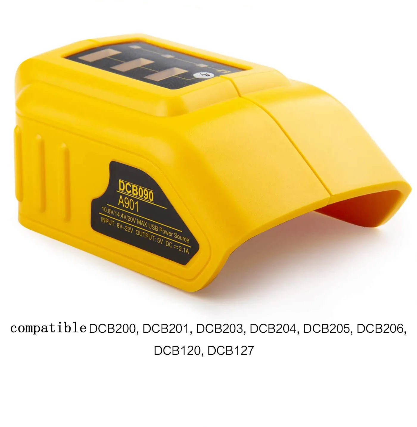 For DeWalt 14.4V 18V 20V Li-Ion Battery Converter DCB090 USB Device Charging Adapter Power Supply USB Converter Charger