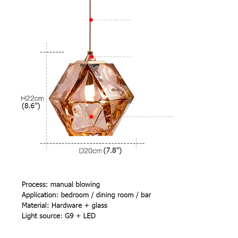 Оригинальный подвесной светильник в скандинавском стиле TYLA