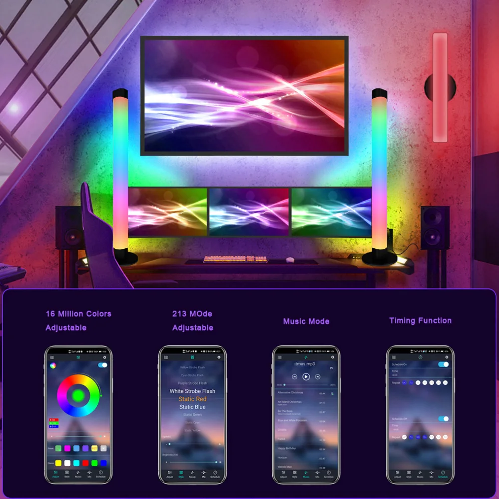 Умный светодиодный светильник RGB настольный ночсветильник с дистанционным
