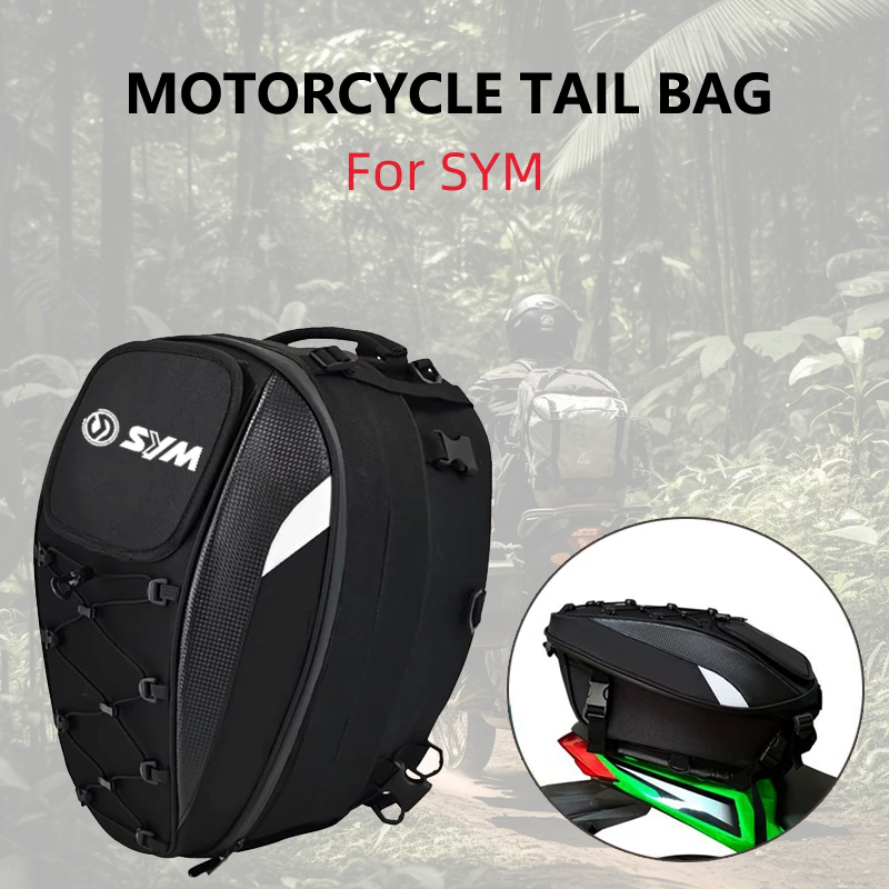 

Motorcycle Tail Bag For SYM JP150 GR125 fiddle 3 FNX150 maxsym 400i 600i Waterproof Large Capacity Multifunction Helmet