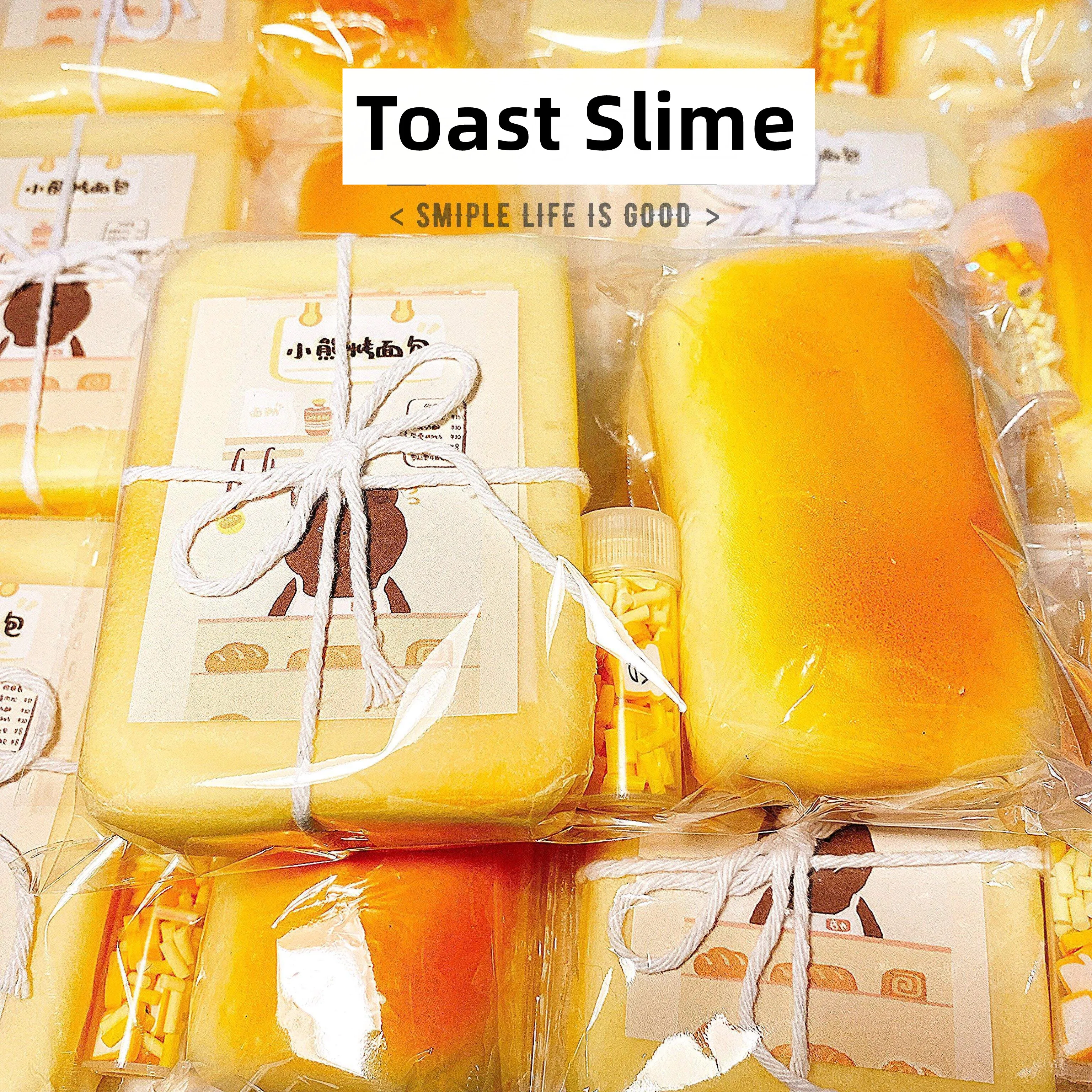 

Bear Toast Slime, Slow Rebound Bread Toy + Woodworking Glue Slime Combination, Super Fun Toy, Children's Adult Stress Relief Toy