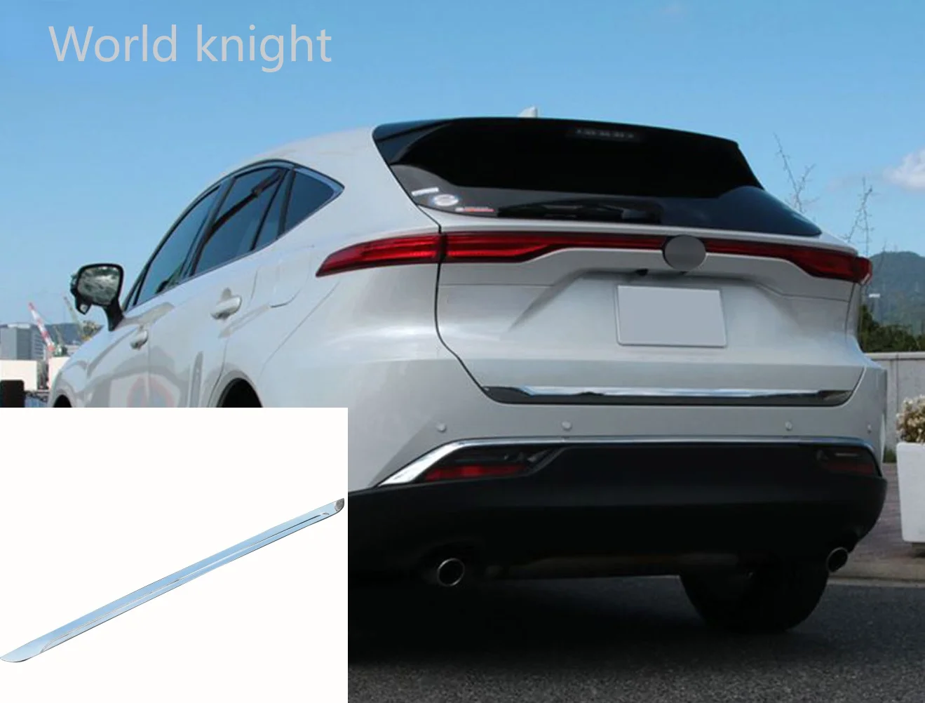 

Fit For Toyota Harrier Venza XU80 2020 2021 Car Accessories ABS Chrome Rear Tail Trunk Decor Molding Cover Trim 1pcs