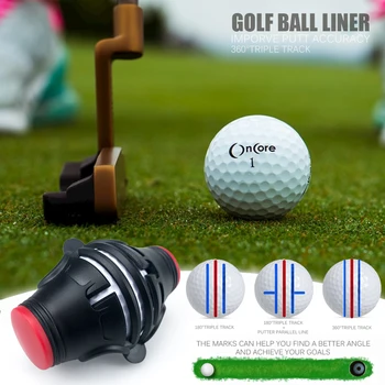 360 Degree Rotating Golf Ball Liner Marker Template Accuracy Aids Golf Tools