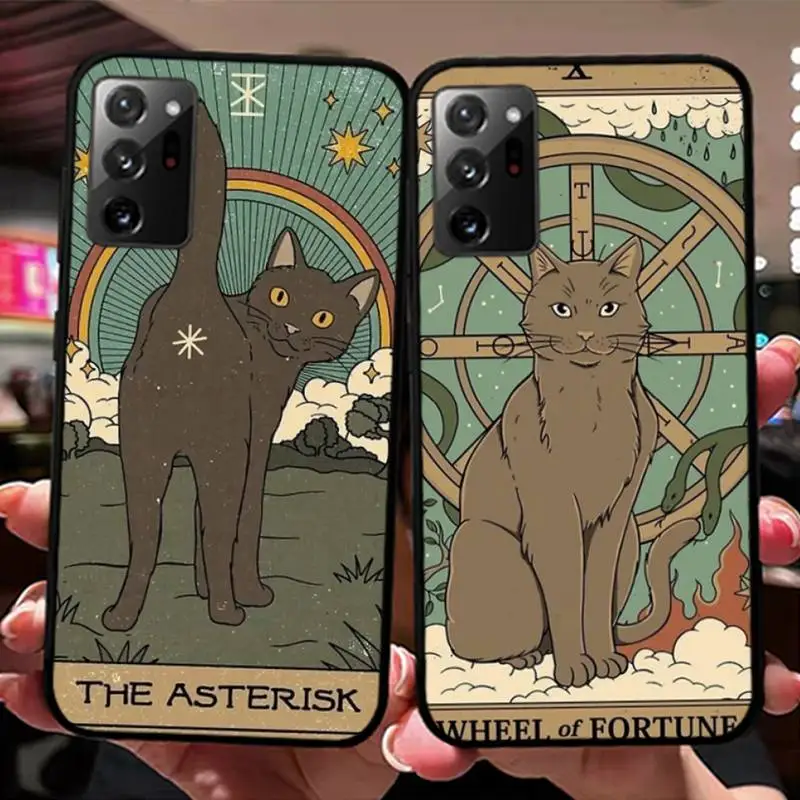 

Witches moon Tarot totem cat Phone Case for Samsung Note 5 7 8 9 10 20 pro plus lite ultra A21 12 72