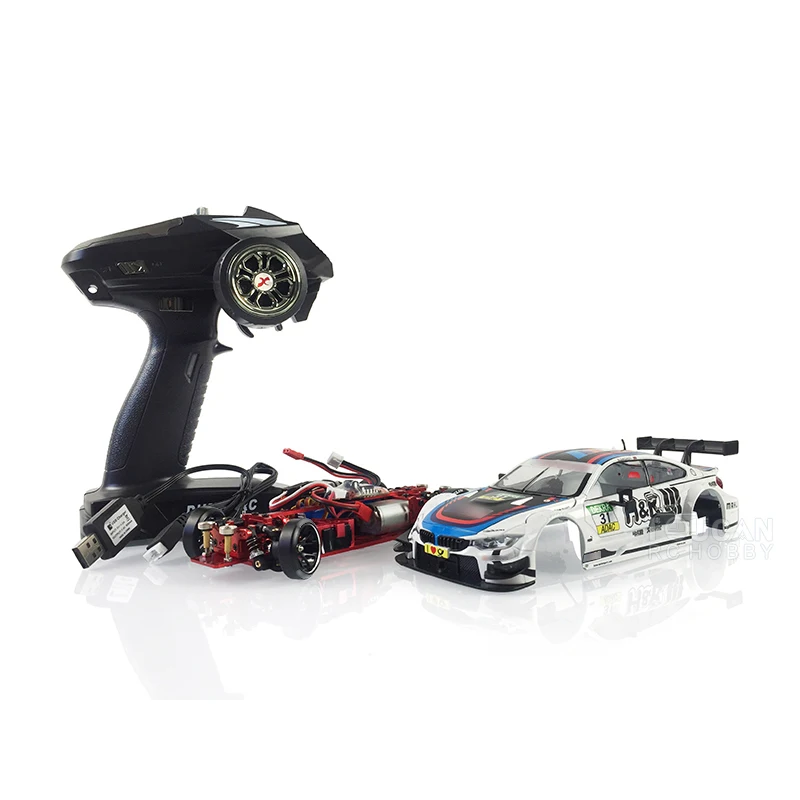 

HGM игрушки подарки 1/28 MINI Q9 RTR 4WD Радиоуправляемый автомобиль с дистанционным управлением 6CH Металлическое шасси для BMWE M4 DTM TH19490-SMT2