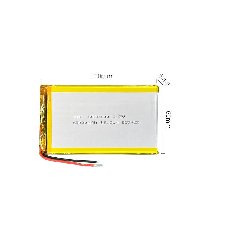 Литий-полимерный аккумулятор большой емкости 3 7 в 5000 мАч 6060100