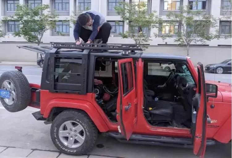 Верхний багажник на крышу багажные ящики боковая складная лестница дверная для