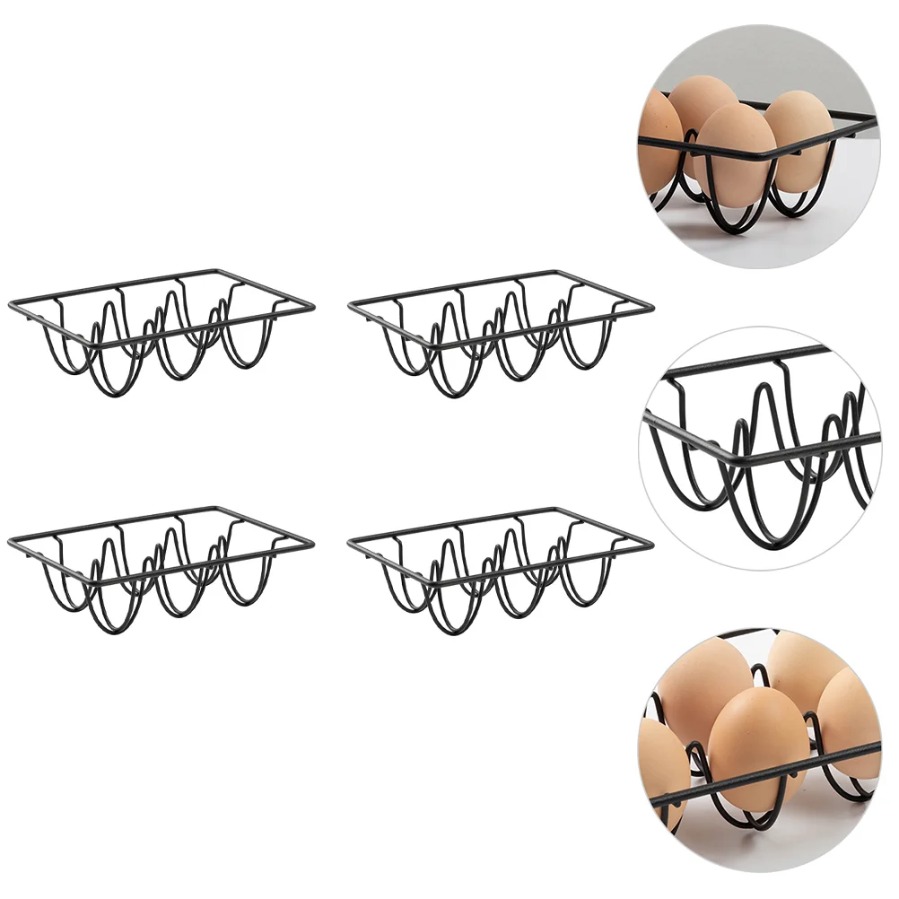 

Egg Holder Basket Freshwire Countertop Eggs Storage Chicken Black Baskets Hen Gathering Iron Racks Kitchen Dispenser Holders