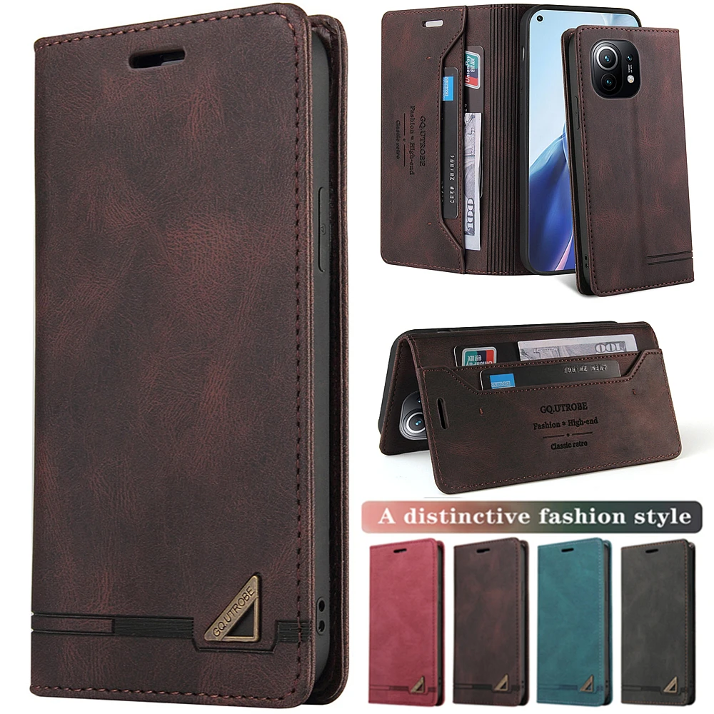 

Leather Case for Xiaomi RedMi Note 10 11 11S 10S 9S 9 8 7 Pro 9T 9C 9A Mi 11T Poco X3 GT NFC M4 M3 F3 10T 5G Magnet Flip Wallet