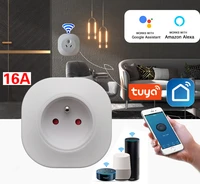 fr tuya wifi smart house plug 16a socket smart life prise support alexa google home voice power monitor timing remote outlet