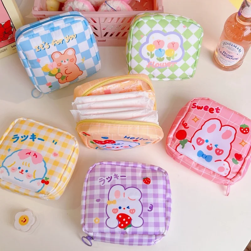 

Large Capacity Women Tampon Storage Bag Mini Cute Portable Sanitary Napkin Bag Waterproof Tampon Bag Sanitary Pad Pouch Kawaii