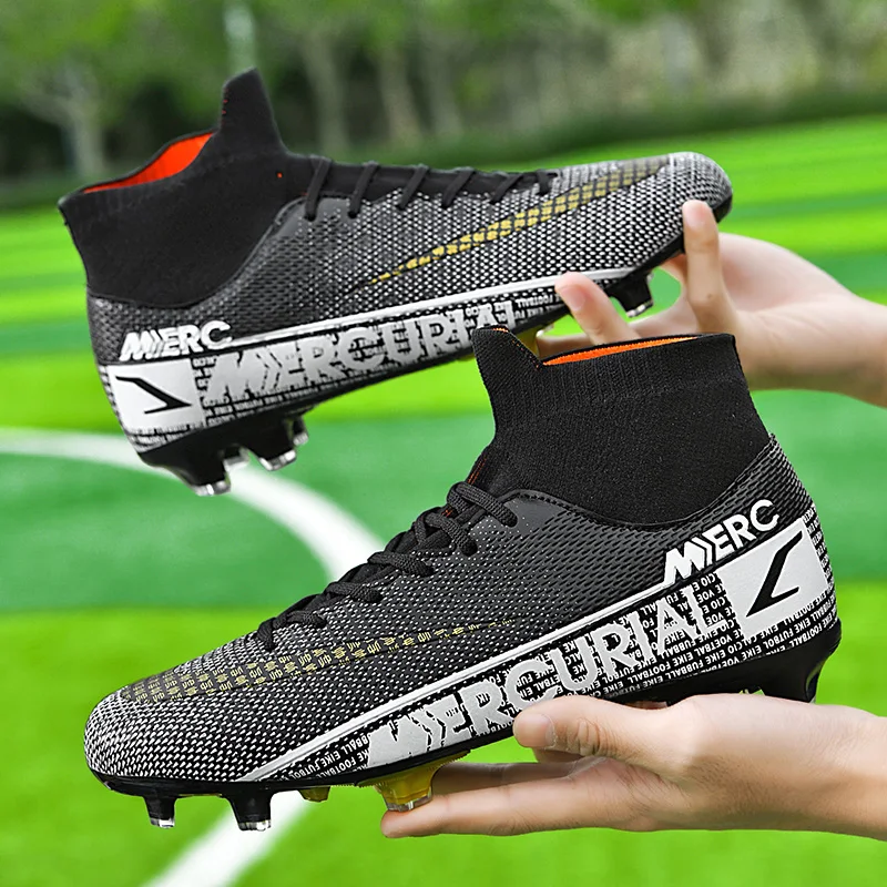 Professional FG TF High-top Sock Men's Football Boots High-quality Breathable Male Soccer Sneakers Non-slip Men's Football Shoes