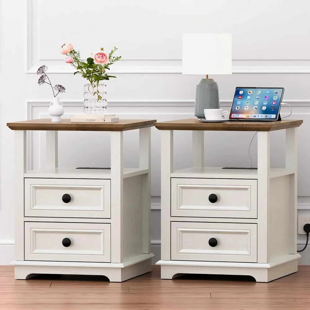 Большой столик 24 дюйма со станцией быстрой зарядки набор из 2 шт. торцевой для