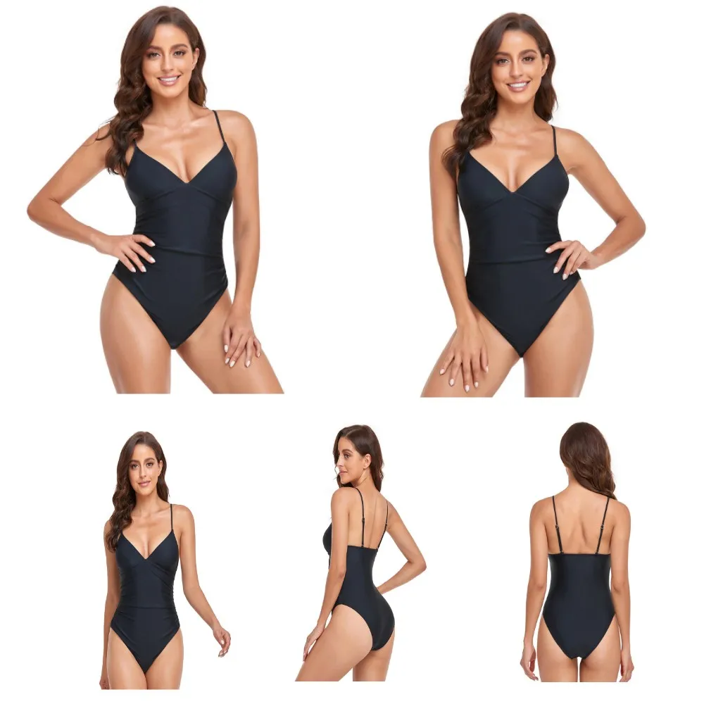 

Sexy One Piece Tankini Plus Size Swimwear Women Black Halter Hot Monokini Swimsuit Push Up Bathing Suit 2023 High Waist Bodysuit