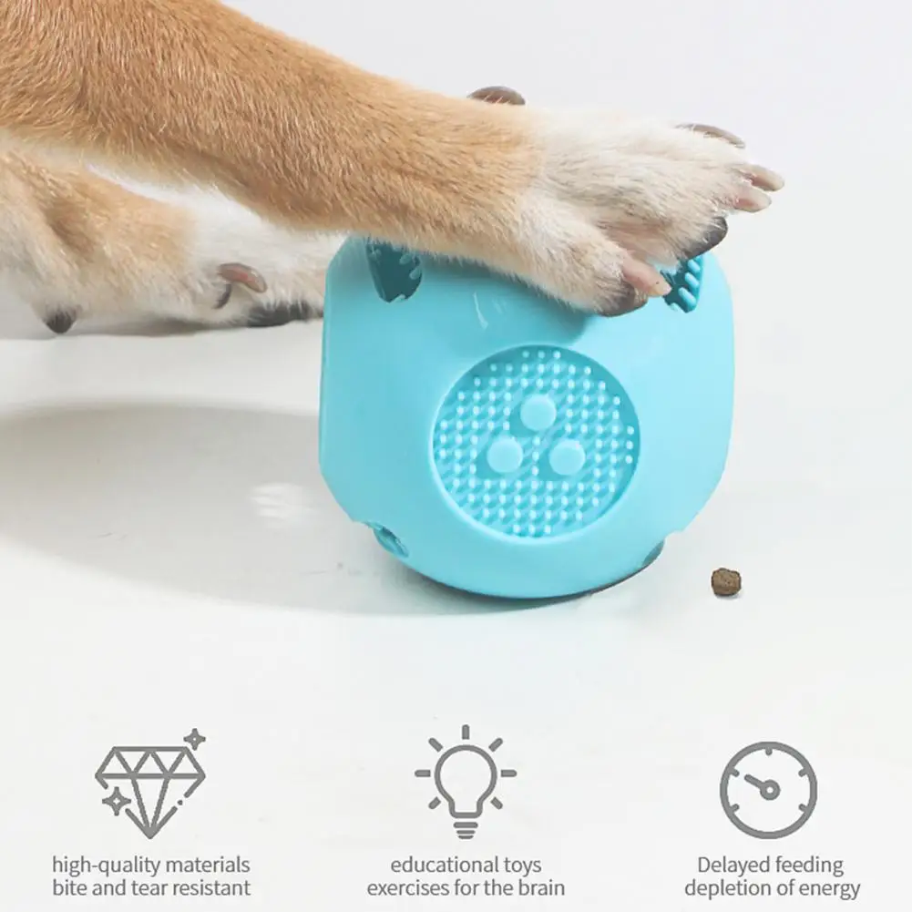 

Dog Toy Ball Dog Food Toys Teeth Ball Slow Feeder Dispenser Mental Stimulation Puzzle Toy for Medium Dogs Pet Supplies Dog Food