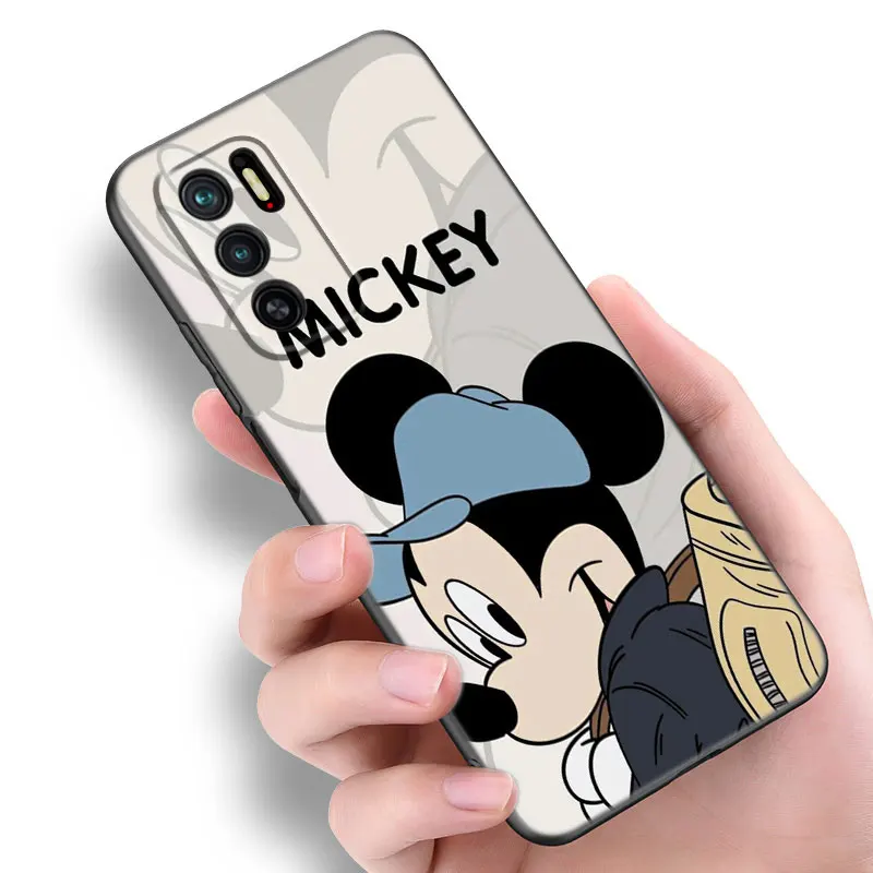 Черный силиконовый чехол для телефона с Микки Маусом Xiaomi Redmi Note 10 11 11S 12 13 Pro 4G Plus 10S